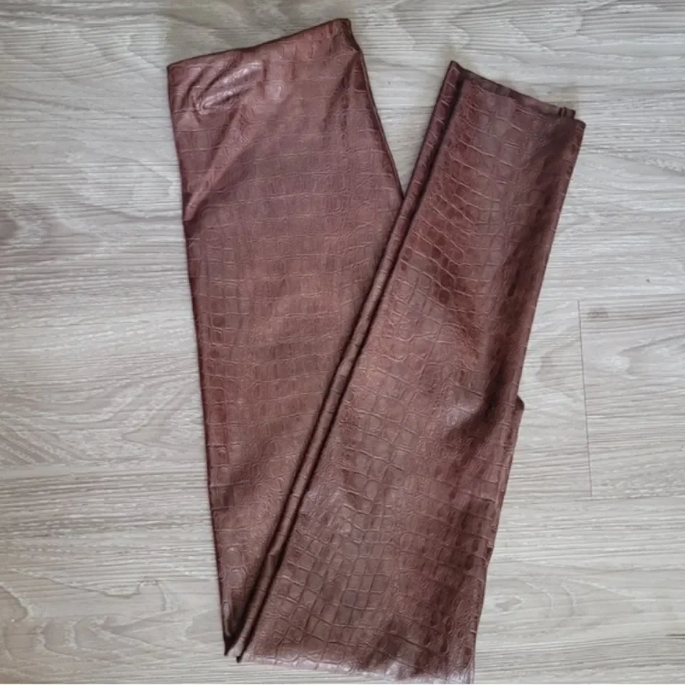 Revolve Commando Leggings NEW Reptile faux leather High Waist Tummy Shaping S